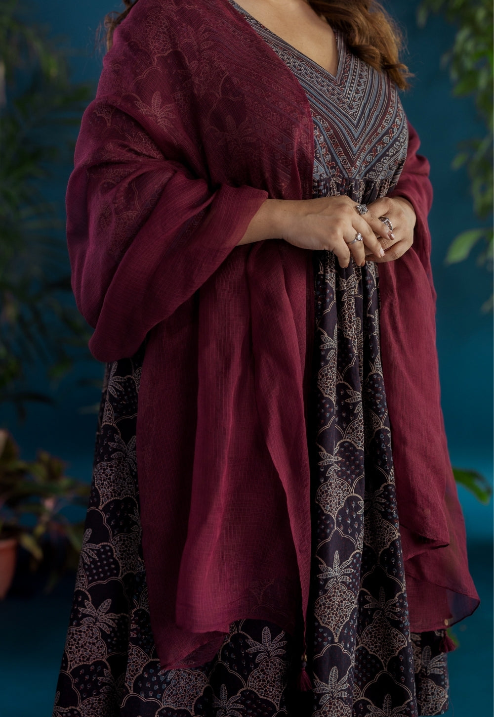 Red Solid Kota Doria Cotton Dupatta