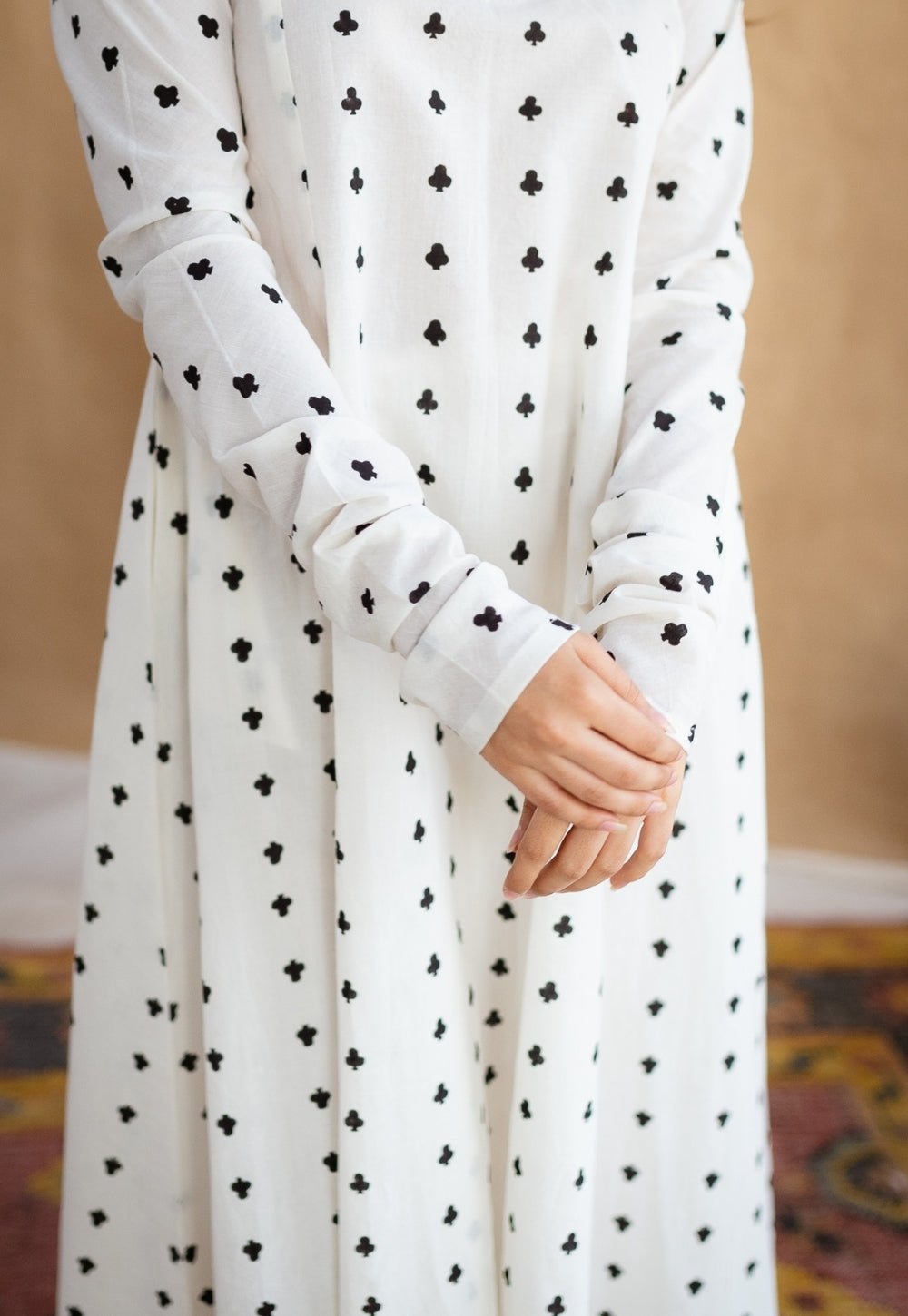 Shinat Block Printed Cotton Kali Kurta Set (3 Piece Set)