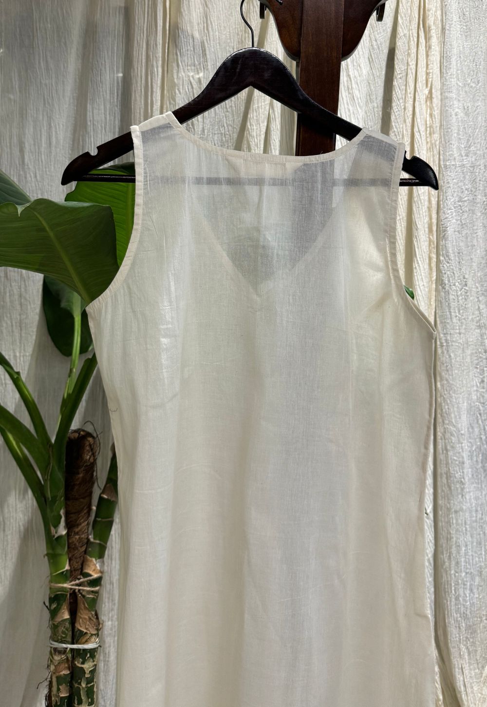Mul Cotton A-line Slip with Slit