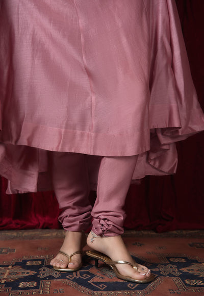 Miral Pink Solid Muslin Churidar