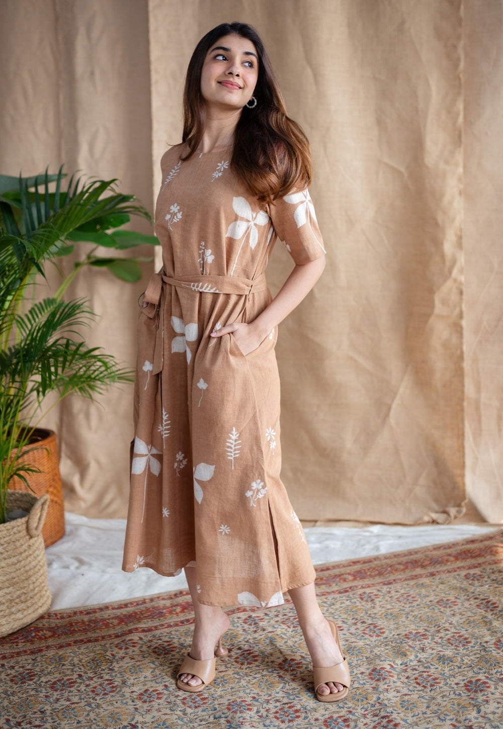 Zaira Dabu Slub Cotton Dress