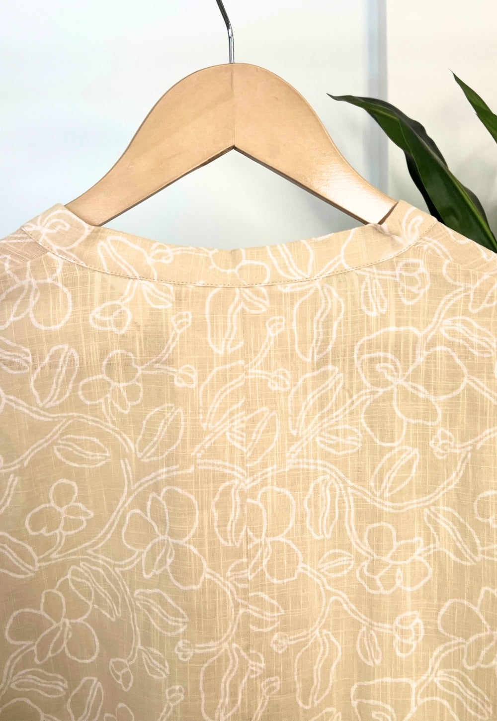 Ayaat Cream Hand Block Print Slub Cotton Anti-Fit Co-Ord Set