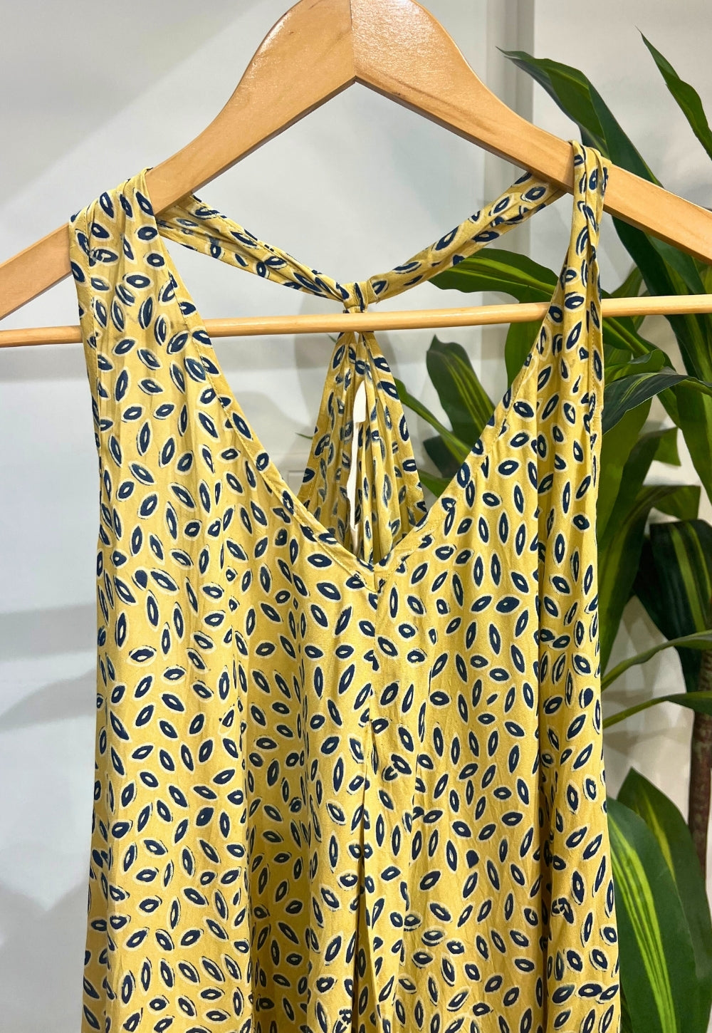 Yellow Modal Ajrakh Dress