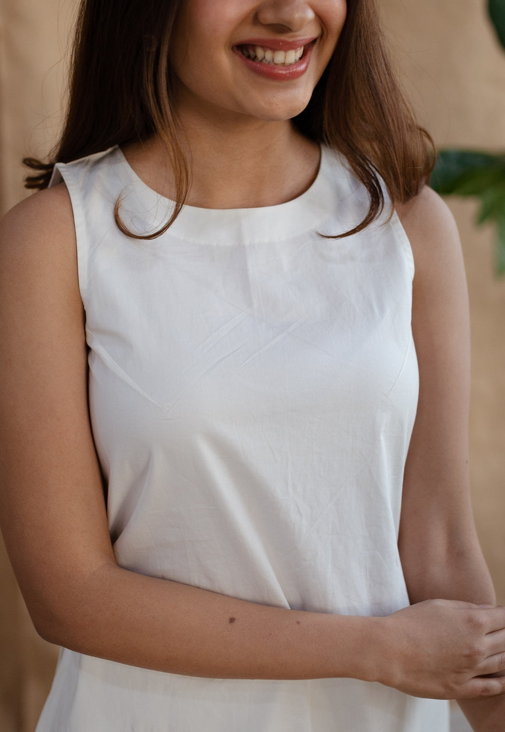 TIECO DyeVerse - White Poplin Cotton Embroidered Kurta