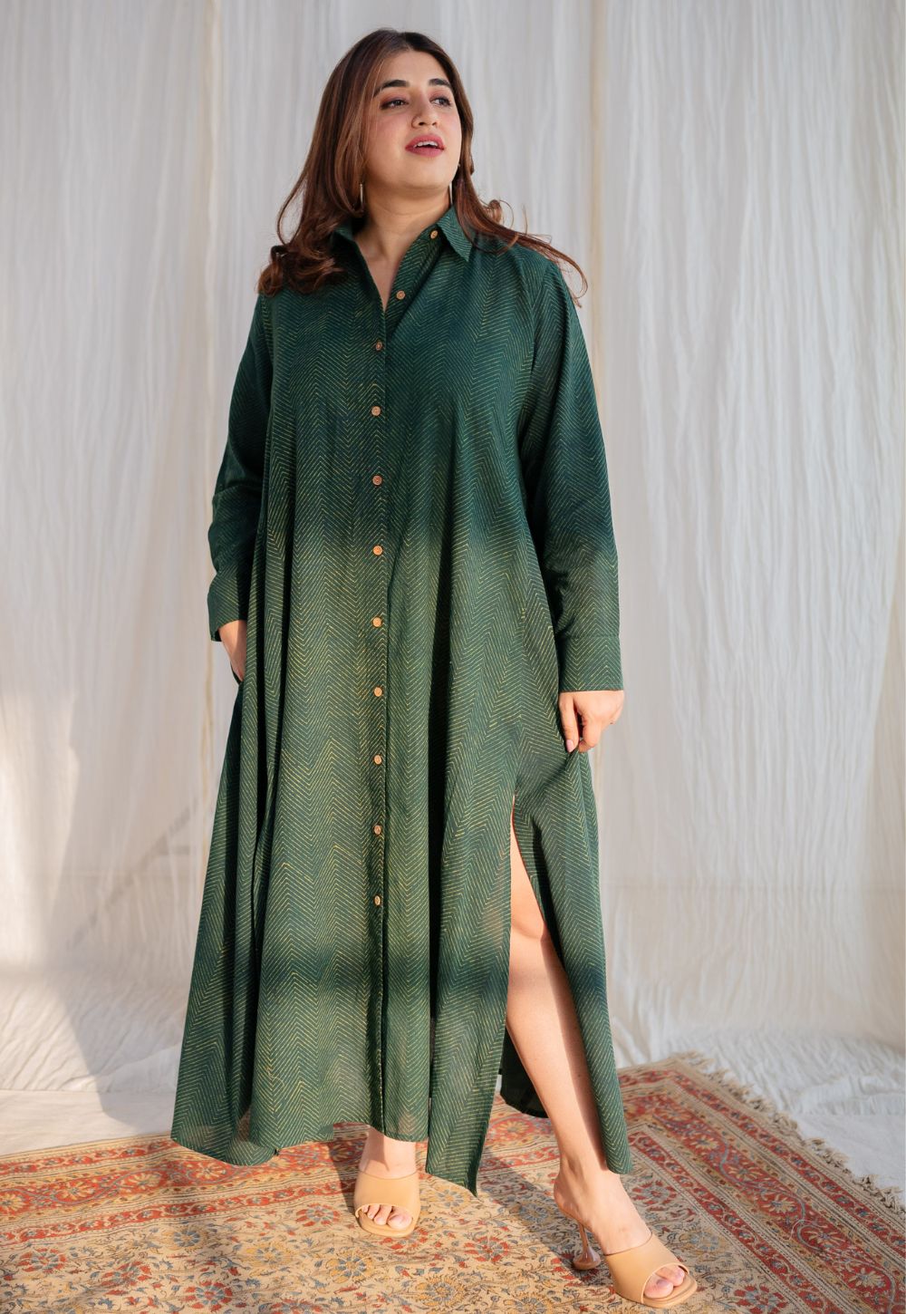 Trusha Dabu Cotton Dress