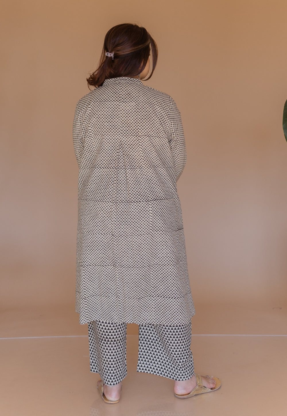 Ayaat Off White Bagru Cotton Anti-Fit Co-Ord Set