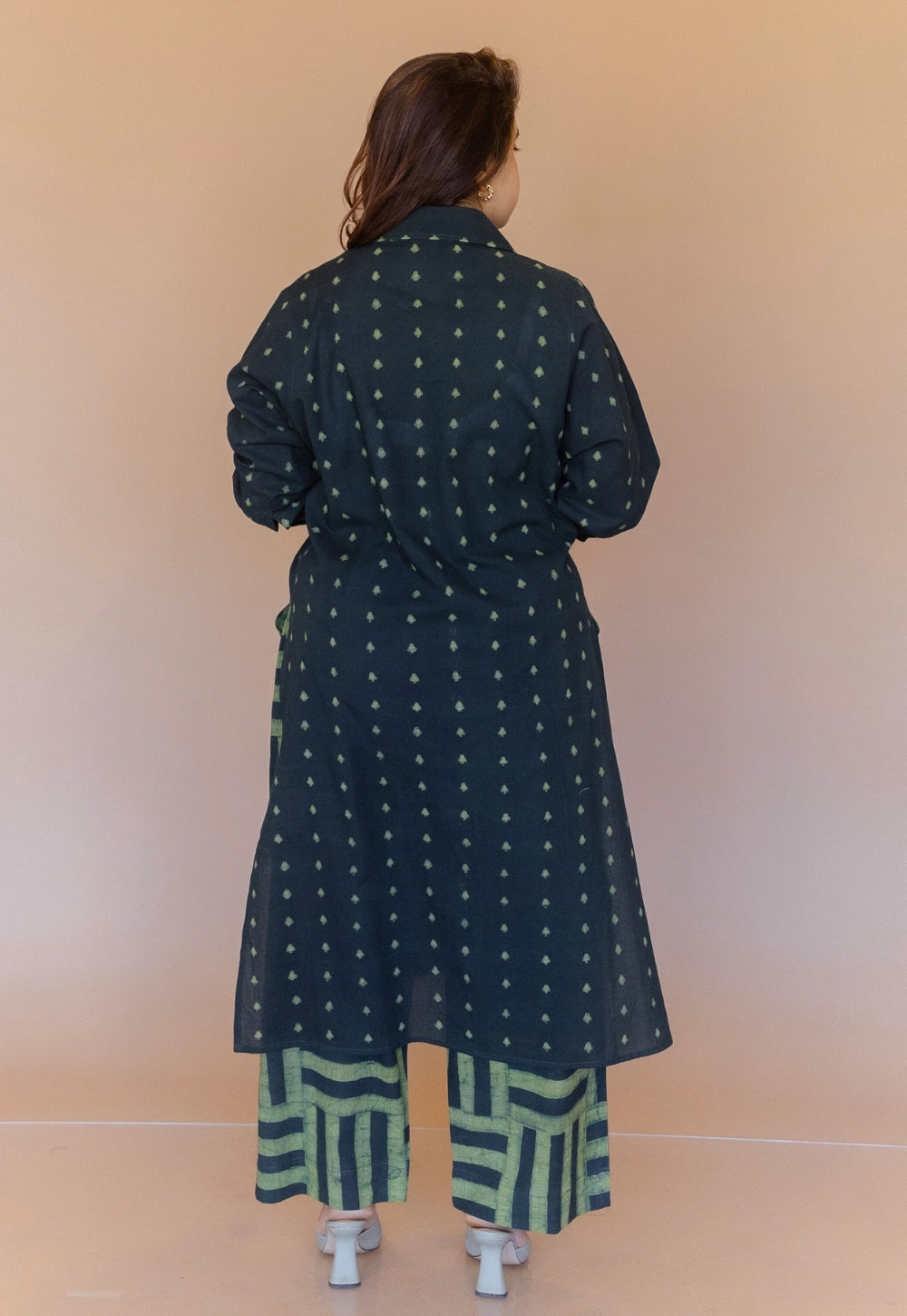Anya Green Dabu Cotton Anti-Fit Kurta