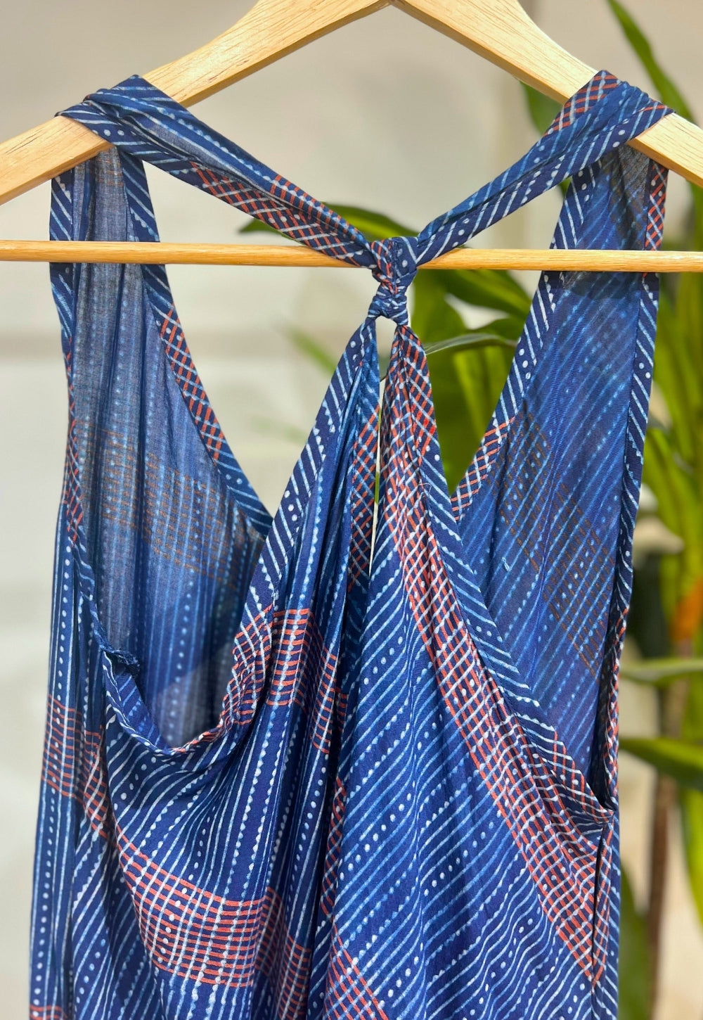 Blue Modal Ajrakh Dress