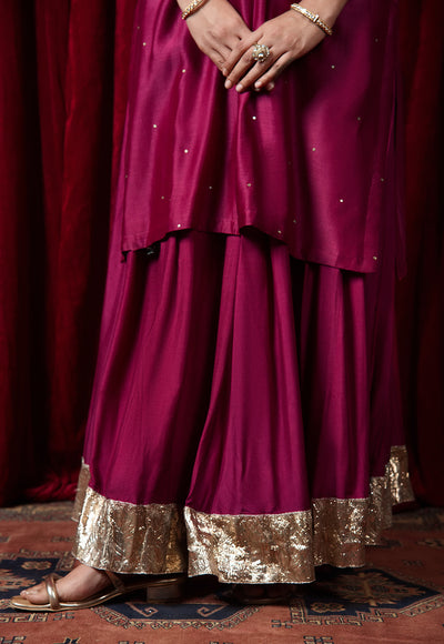 Virika Pink Solid Muslin Kali Skirt