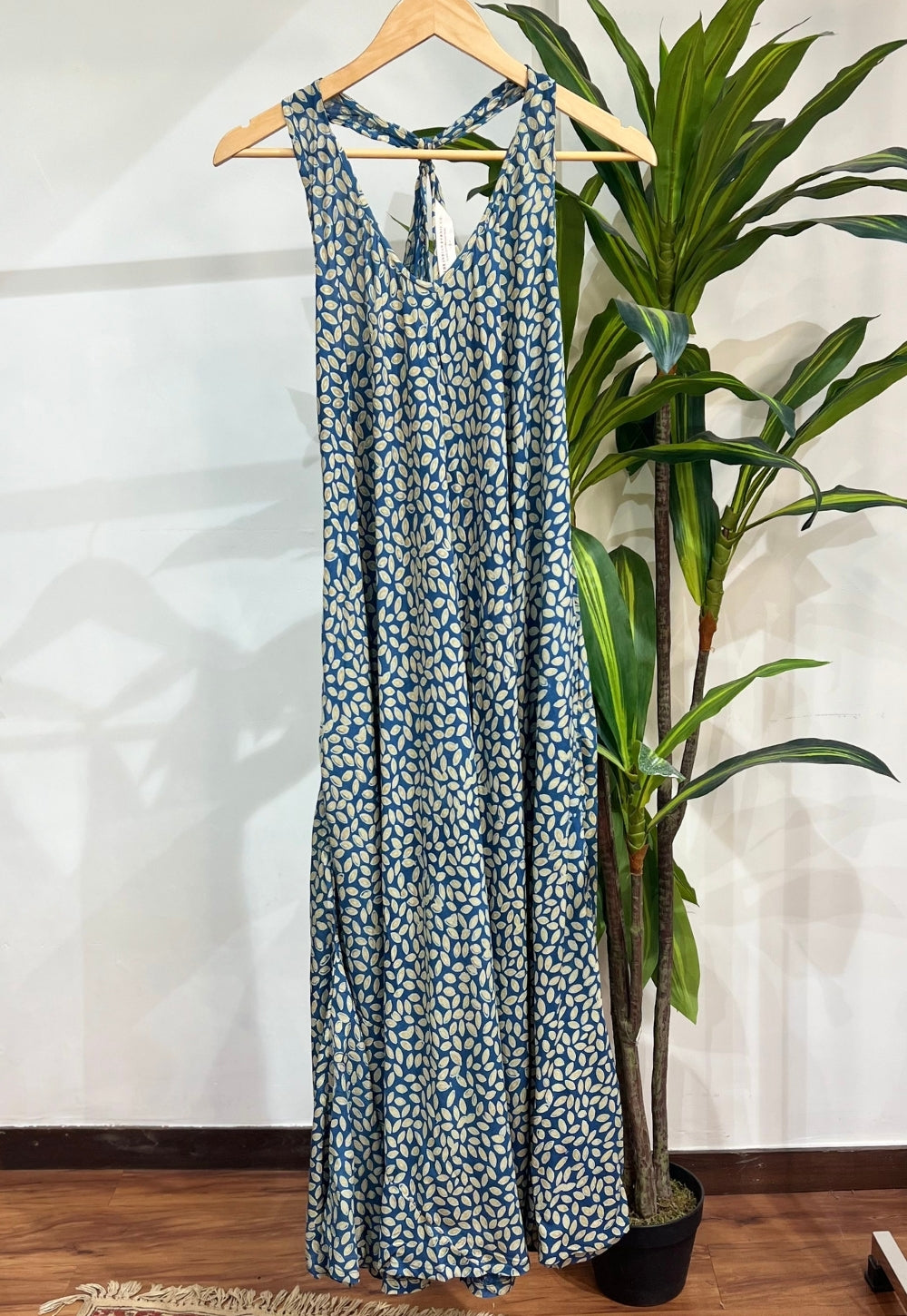 Blue Modal Ajrakh Dress