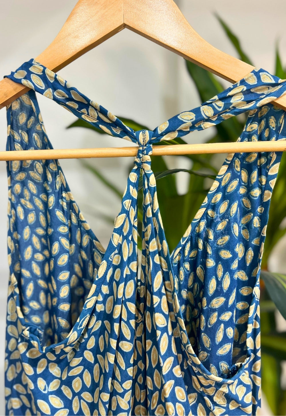 Blue Modal Ajrakh Dress