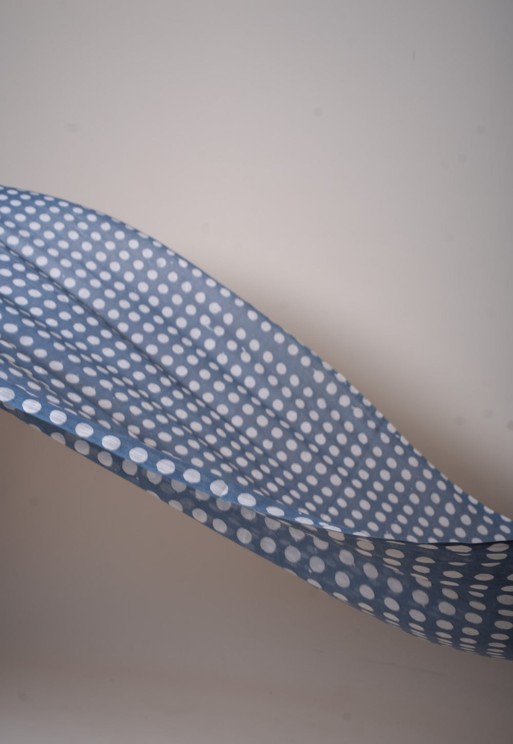 Blue Sphere Batik Handblock Printed Mul Fabric