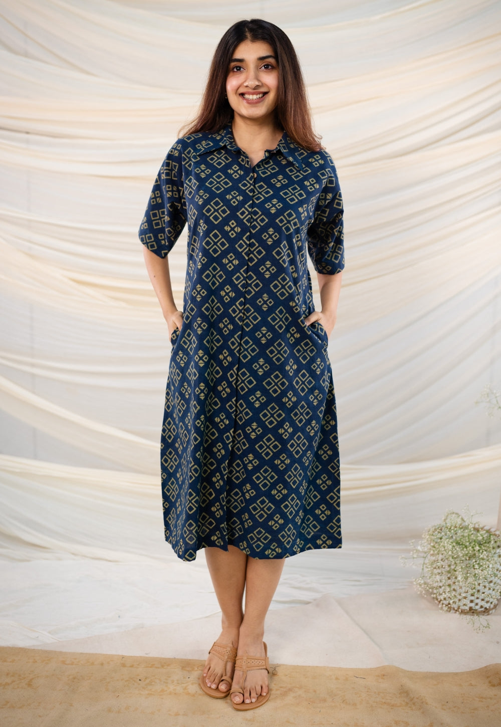 Hruta Ajrakh Cotton Dress