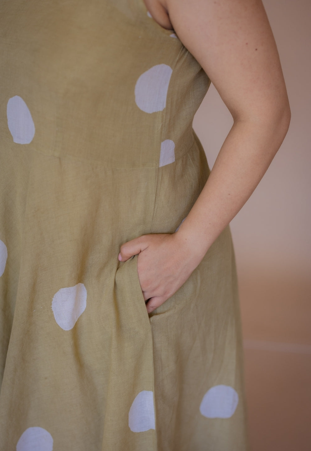 Rimsha Green Batik MulMul A Line Dress