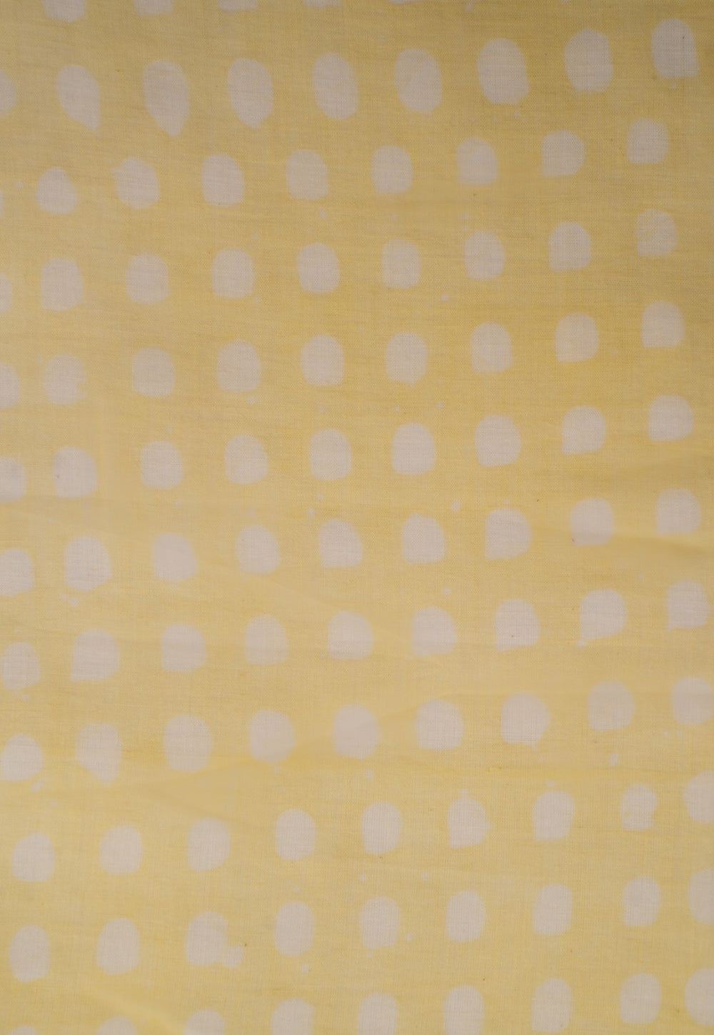 Yellow Small Box Batik Handblock Printed Mul Fabric
