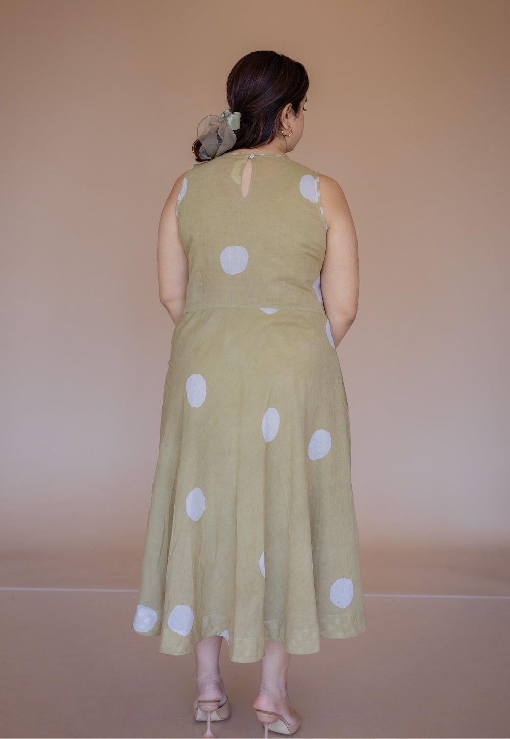 Rimsha Green Batik MulMul A Line Dress