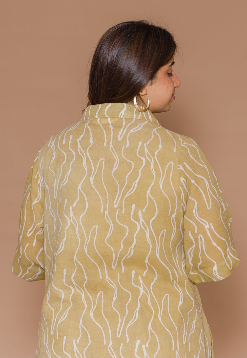 Zuria Green Batik MulMul A Line Dress