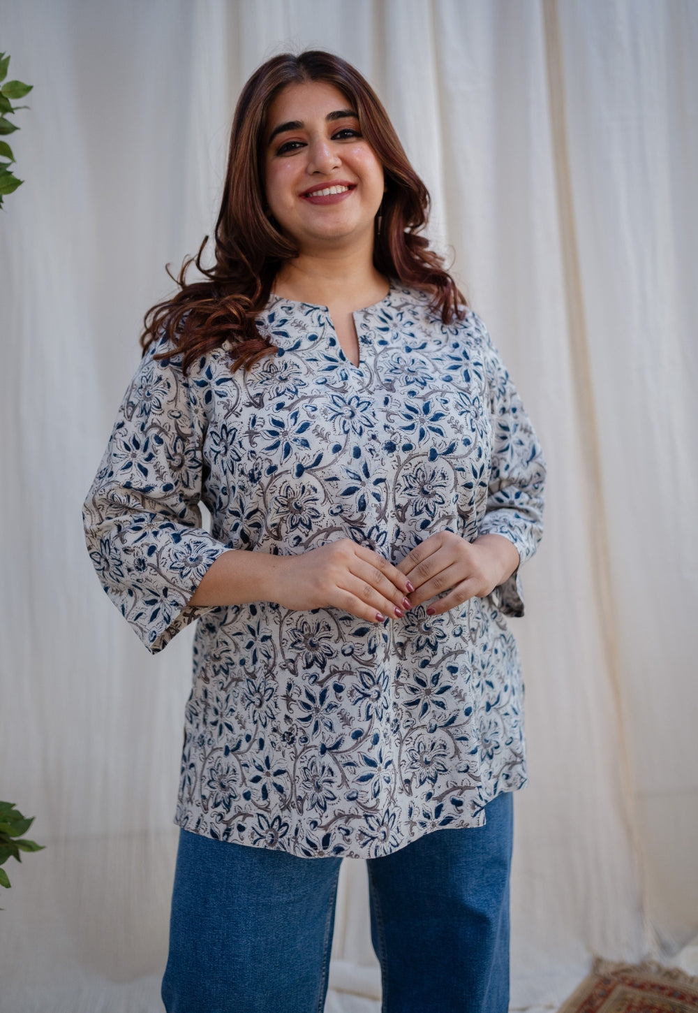 Iman Kalamkari Cotton Top