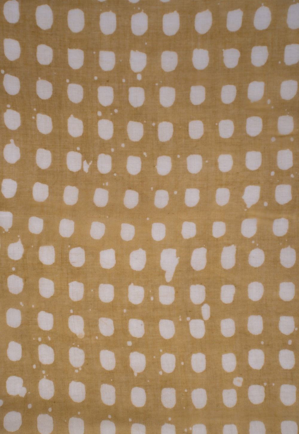 Green Dots Batik Handblock Printed Mul Fabric