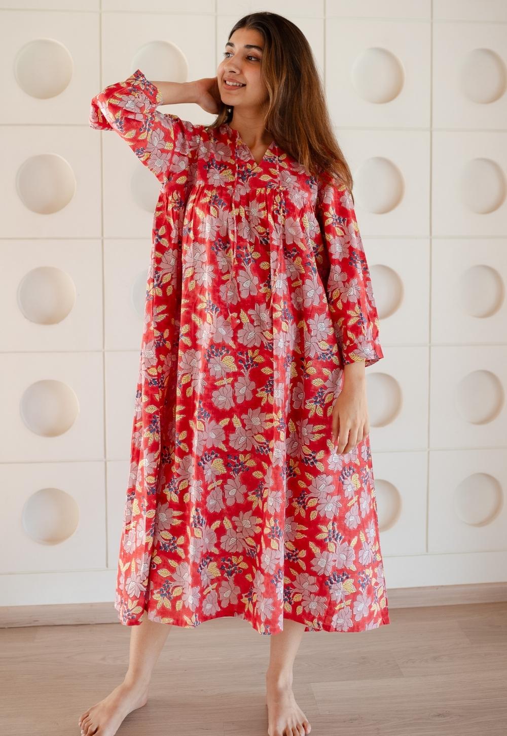 LazyDays Serene Lounge Slub Cotton Dress