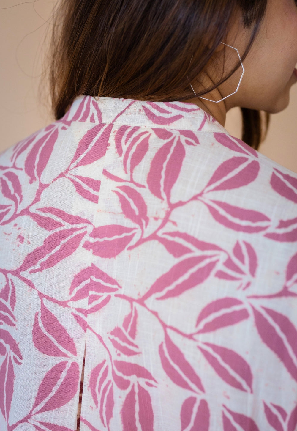 Ayaat Pink Hand Block Print Slub Cotton Straight Co-Ord Set