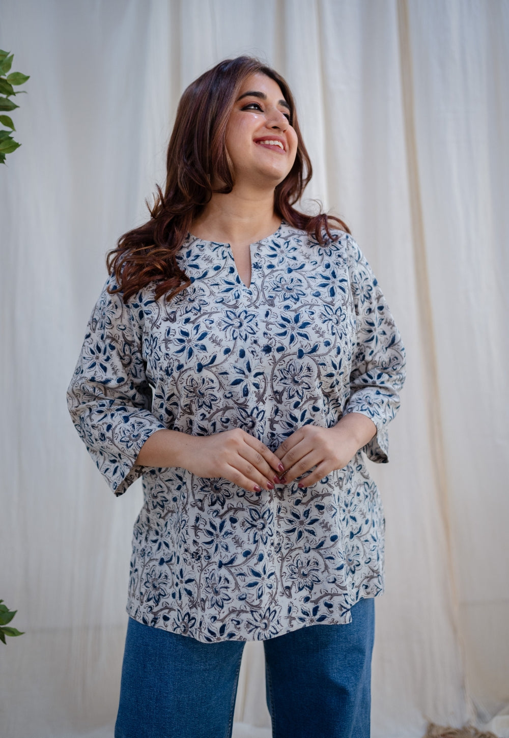 Iman Kalamkari Cotton Top