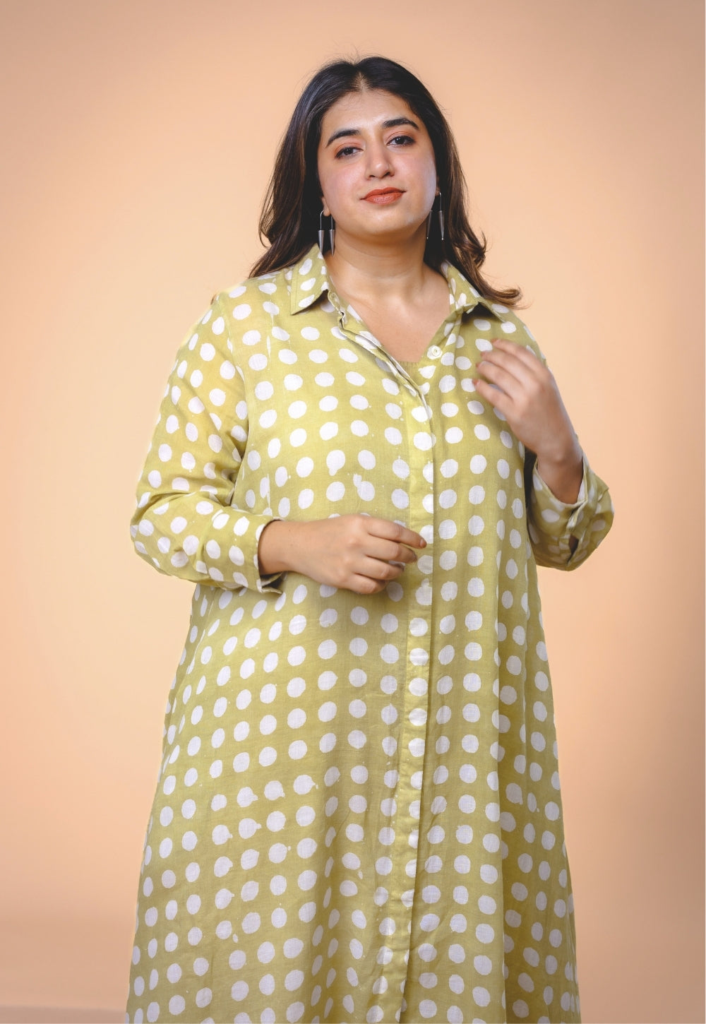 Samia Green Batik MulMul A Line Dress