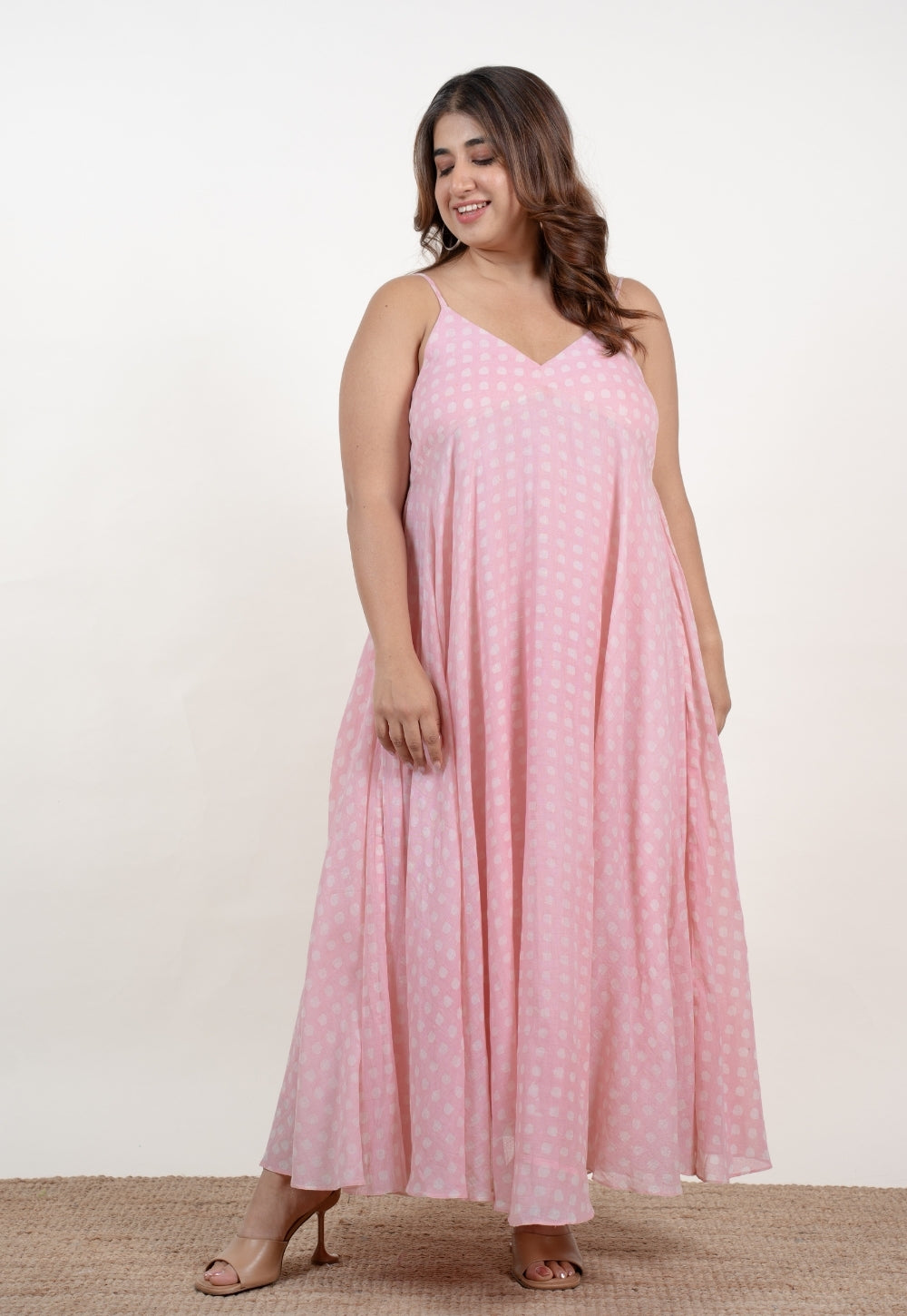 Sohani Pink Batik MulMul A Line Dress
