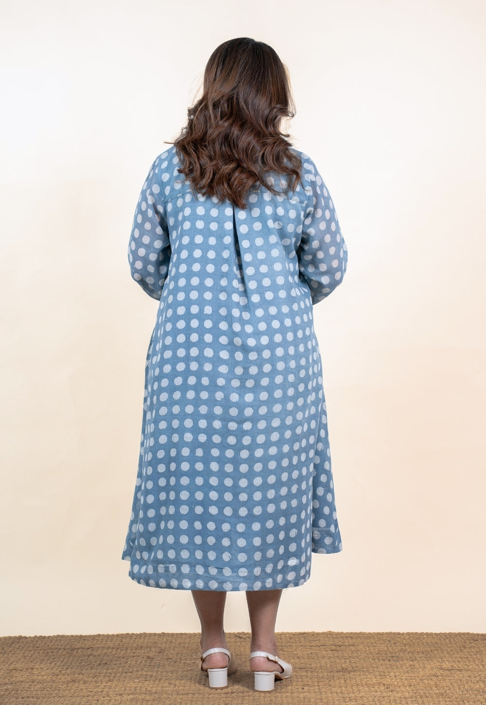 Samia Blue Batik MulMul A Line Dress