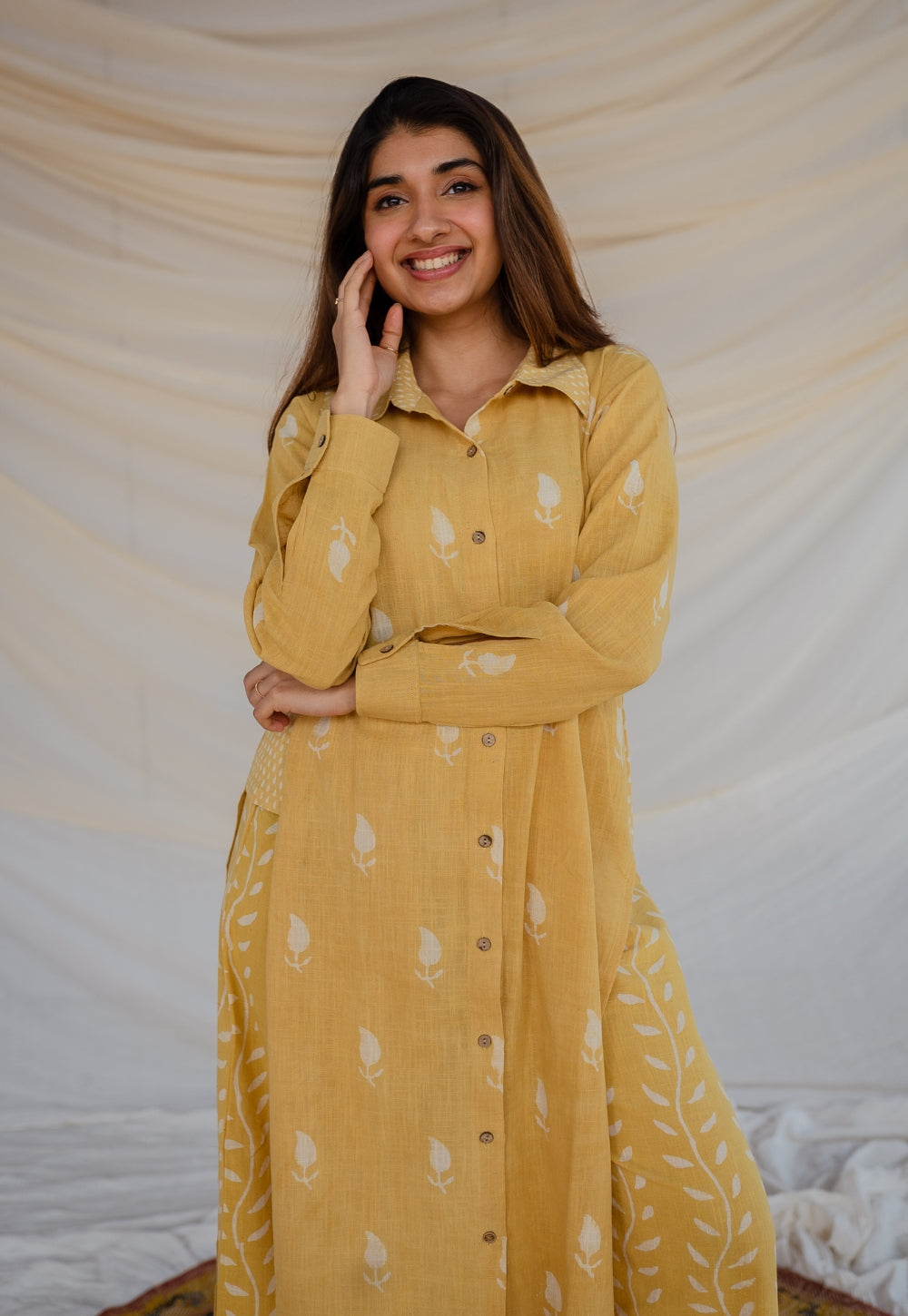 Shaista Slub Cotton Kurta Co-Ord Set
