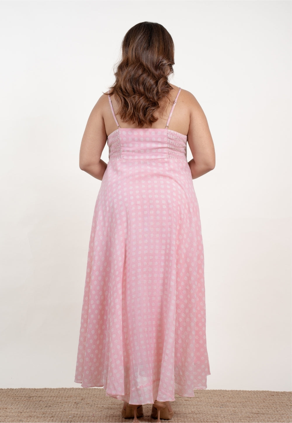 Sohani Pink Batik MulMul A Line Dress