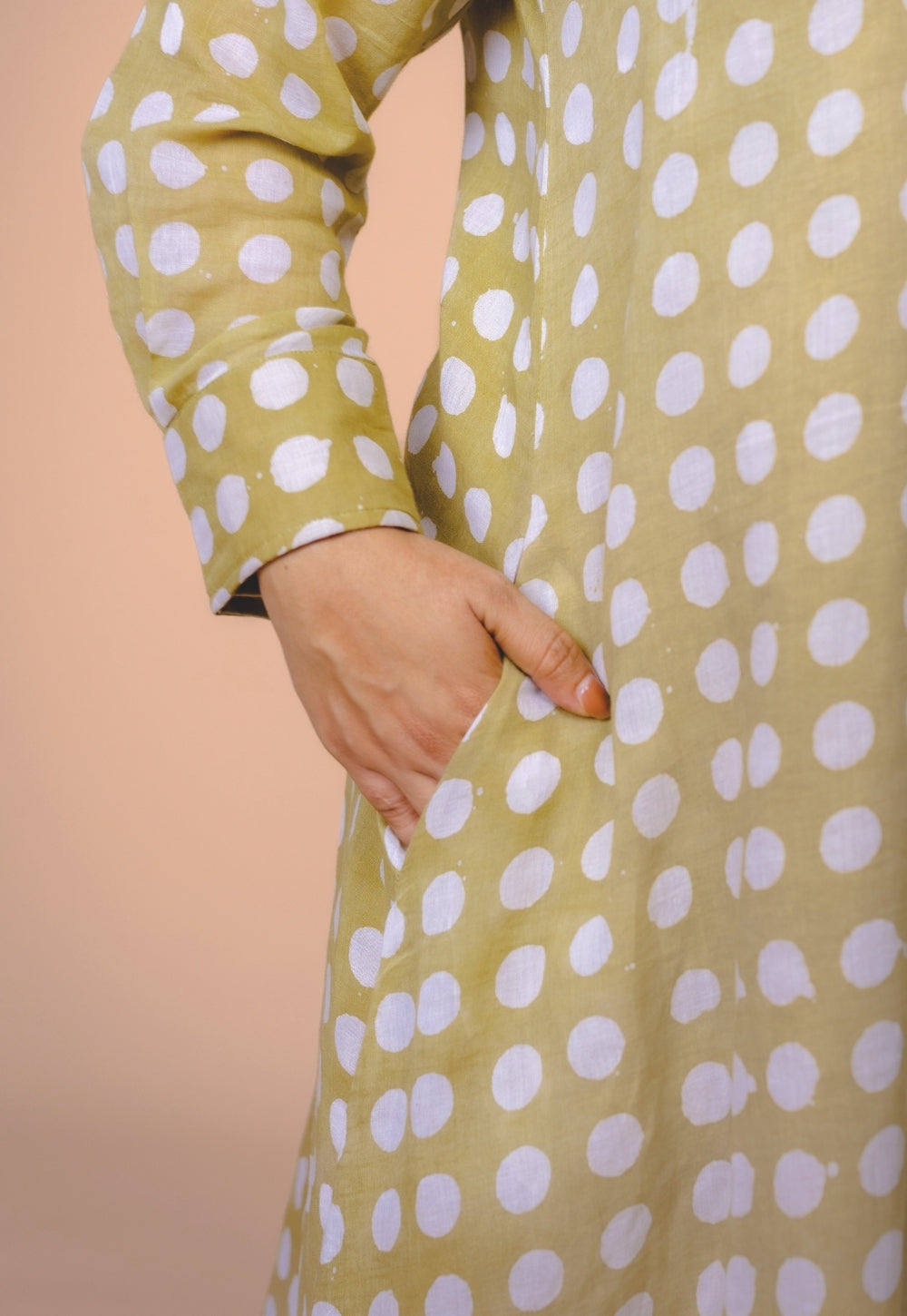 Samia Green Batik MulMul A Line Dress