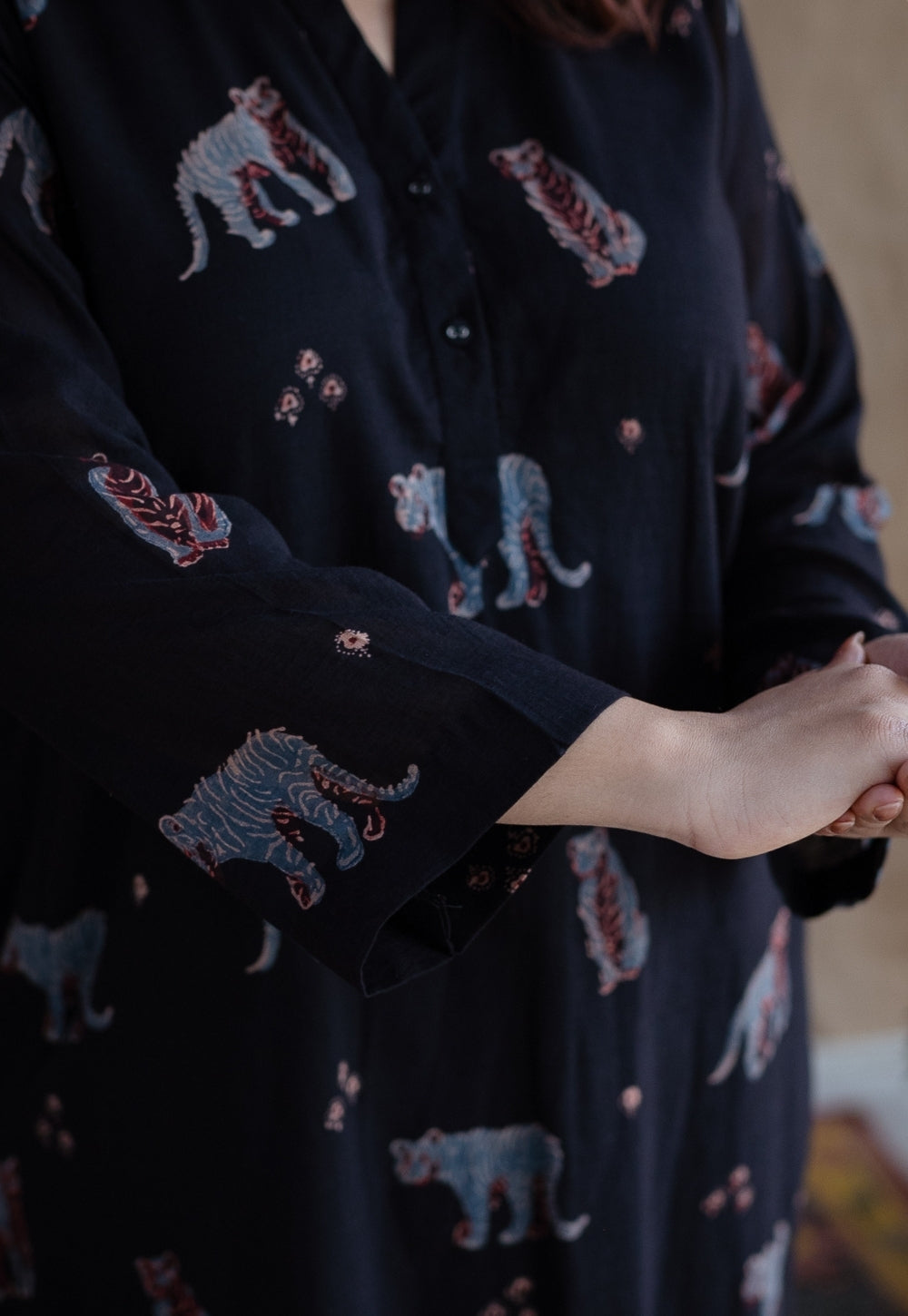 Kanha Bagh Ajrakh MulMul Cotton Kurta Set (Set of 2)