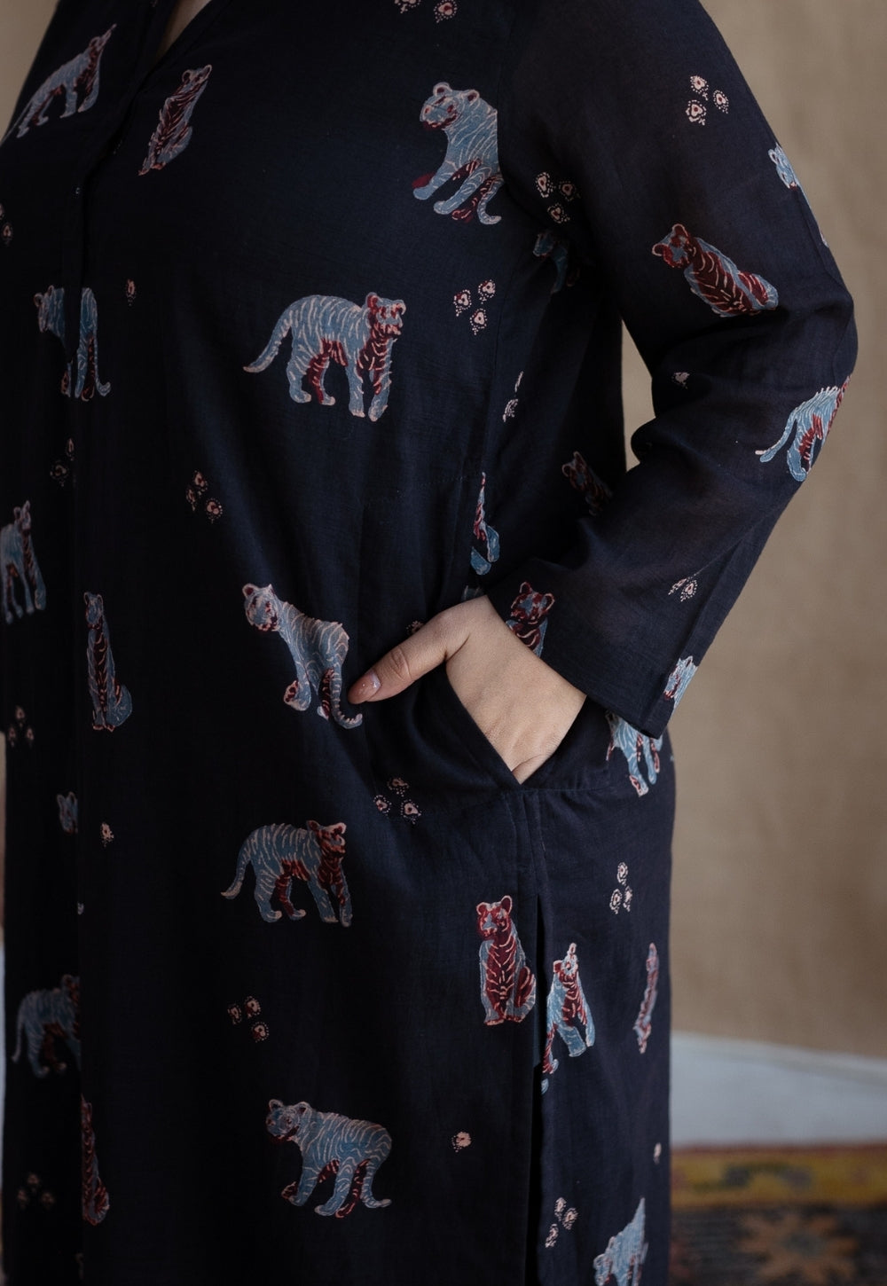 Kanha Bagh Ajrakh MulMul Cotton Kurta Set (Set of 2)