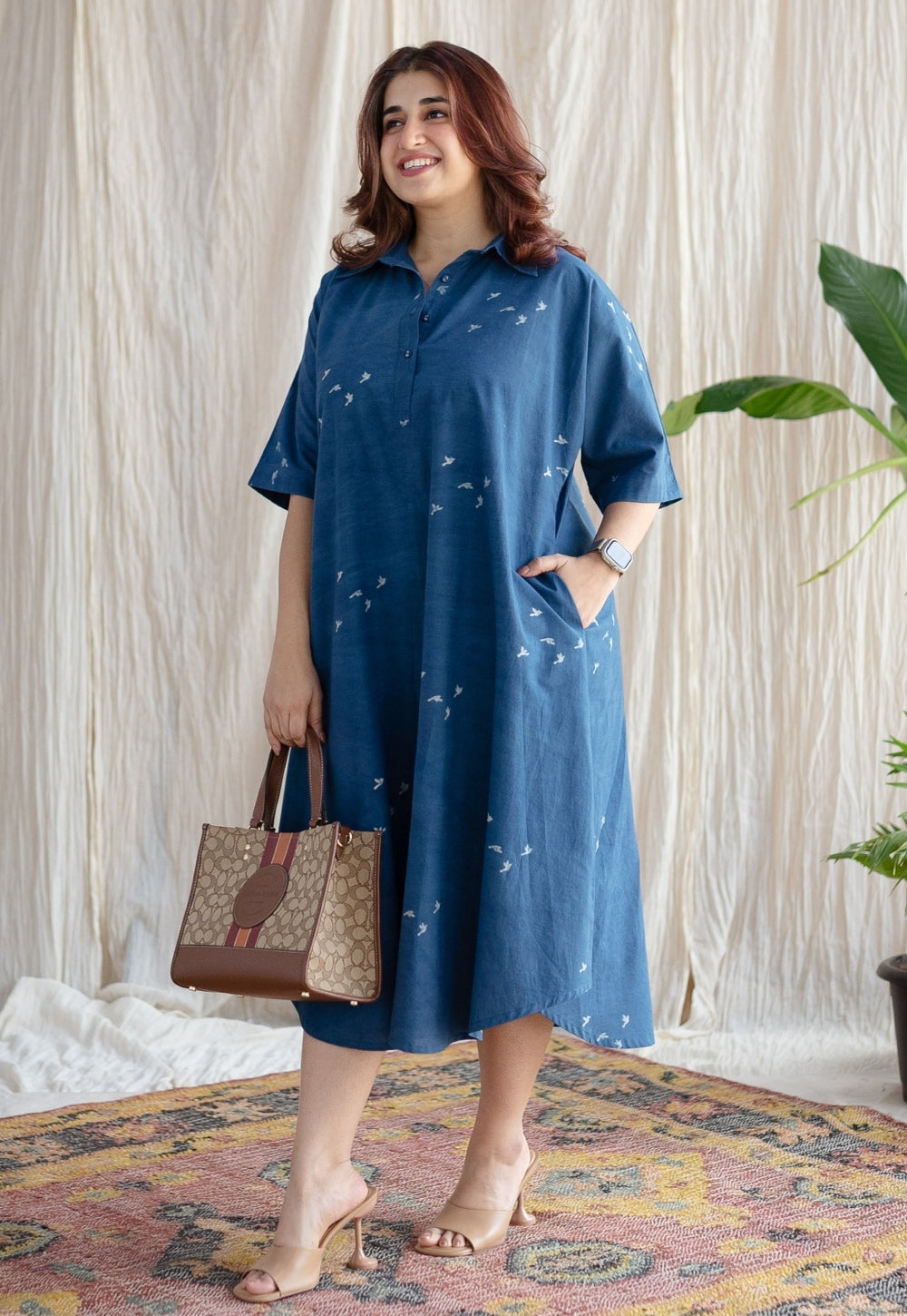 Nila Jaipur Ajrakh Cotton Dress