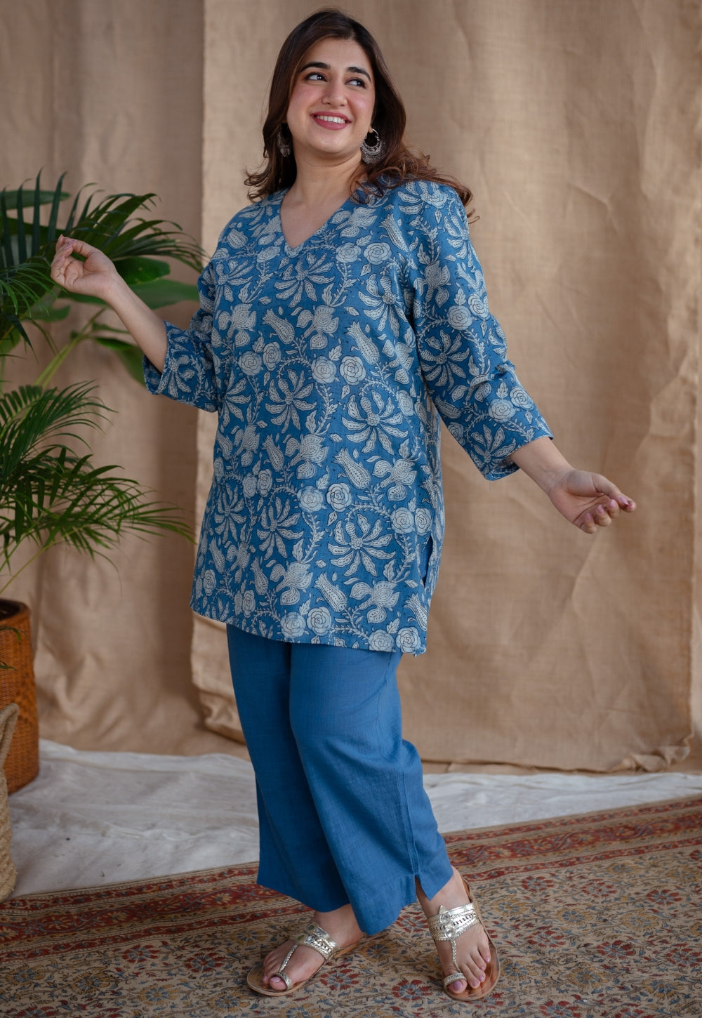 Sahar Dabu Slub Cotton Top