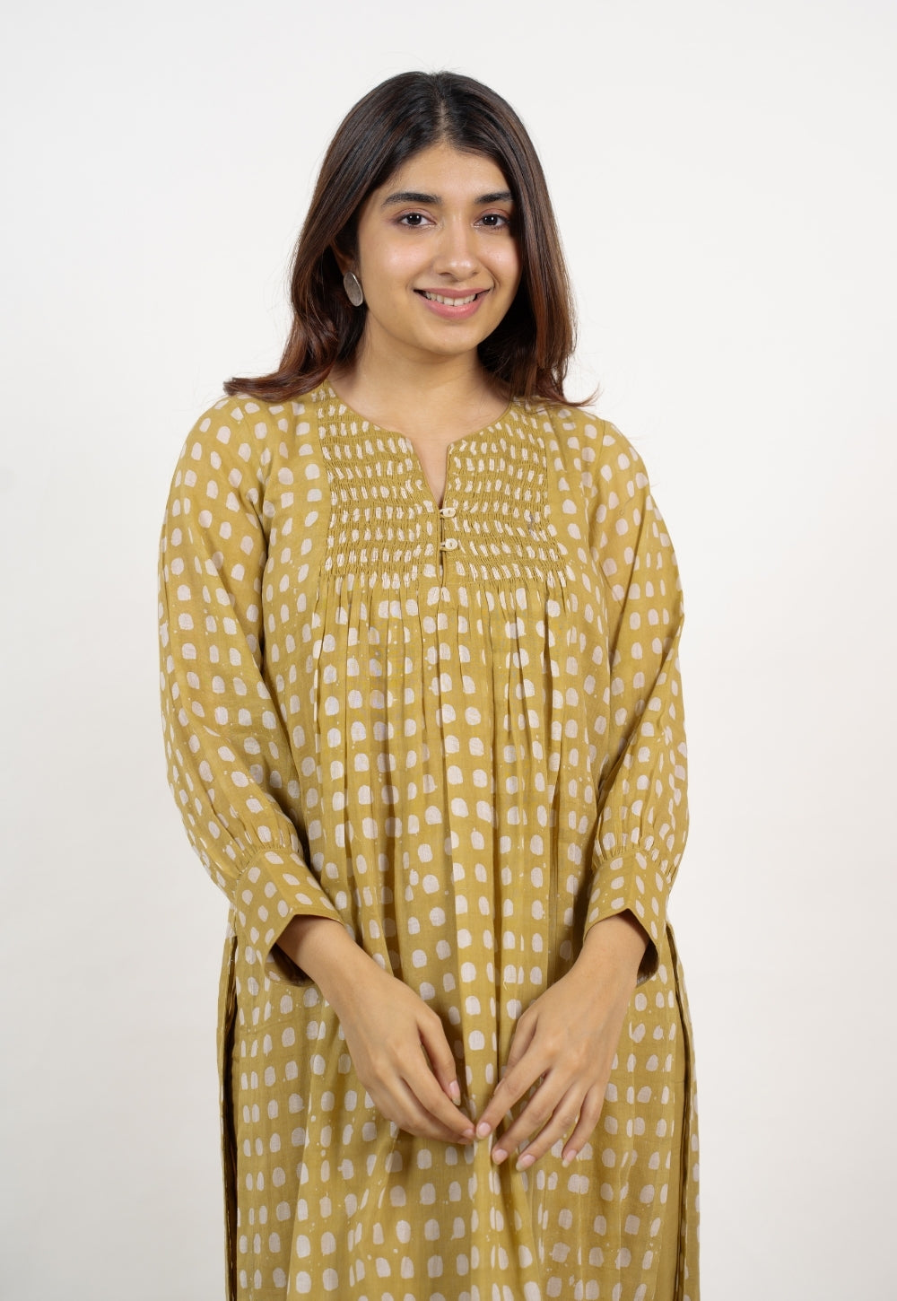 Alba Green Batik MulMul Kali Kurta