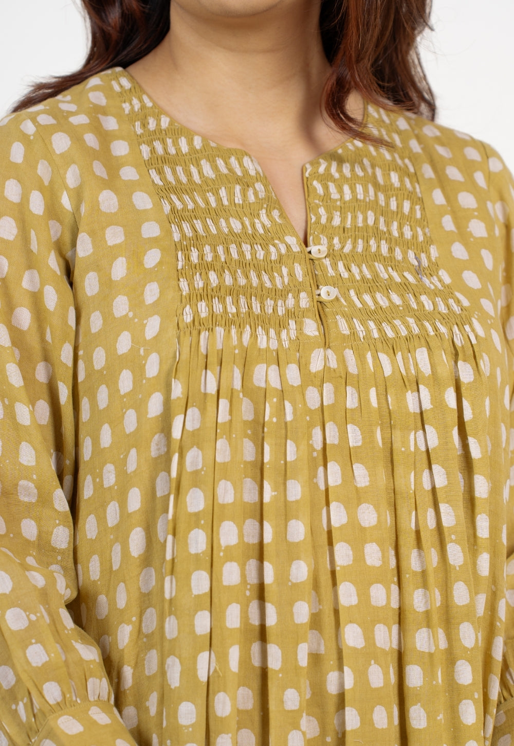 Alba Green Batik MulMul Kali Kurta
