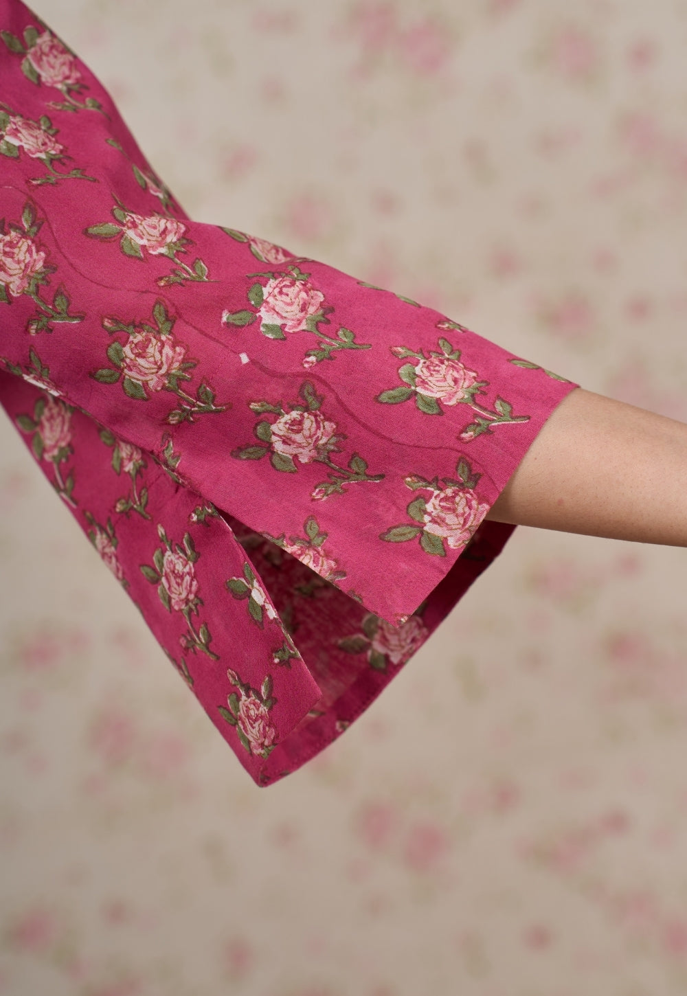Julia Pink Sanganeri Mul Cotton Jhabbha Kali Kurta Set (Set of 2)
