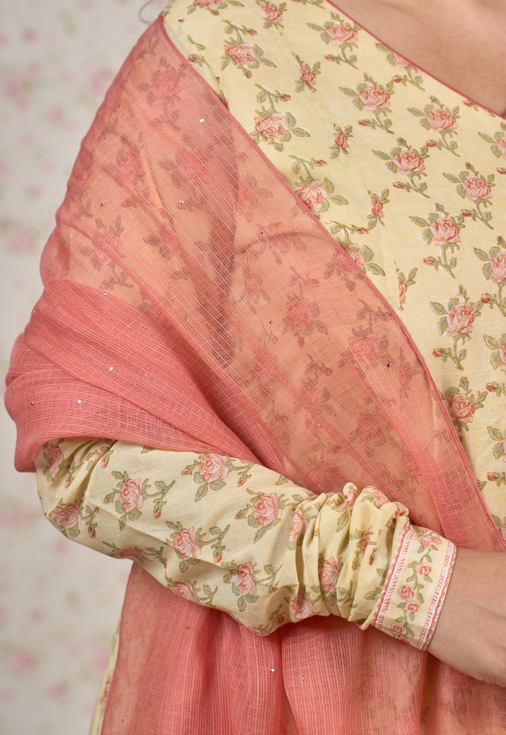 Orange Solid Kota Doria Dupatta