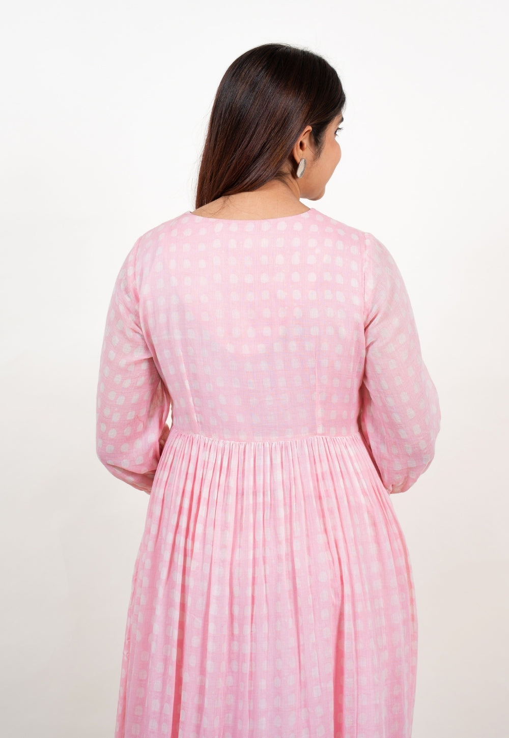 Alice Pink Batik MulMul A Line Dress
