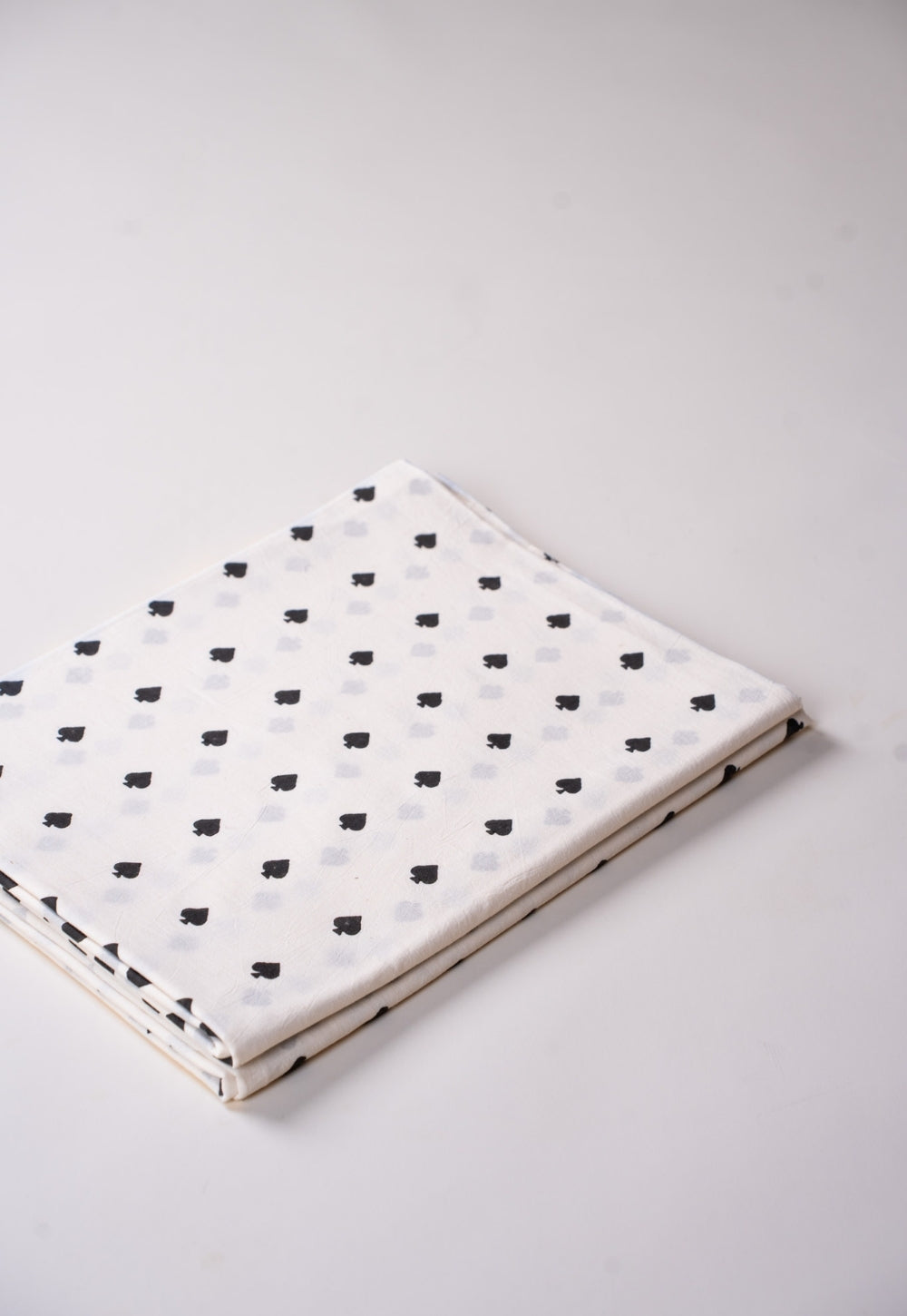 Black Small Shapes Pattern Dabu Handblock Printed Cotton Fabric