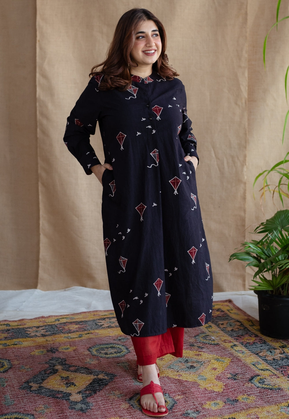 Amdavad Patang Ajrakh Cotton Kurta