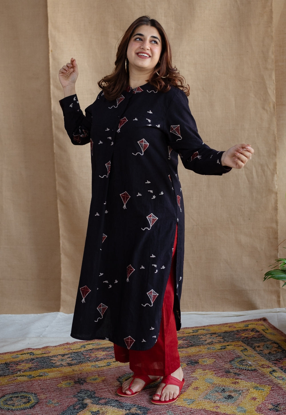 Amdavad Patang Ajrakh Cotton Kurta