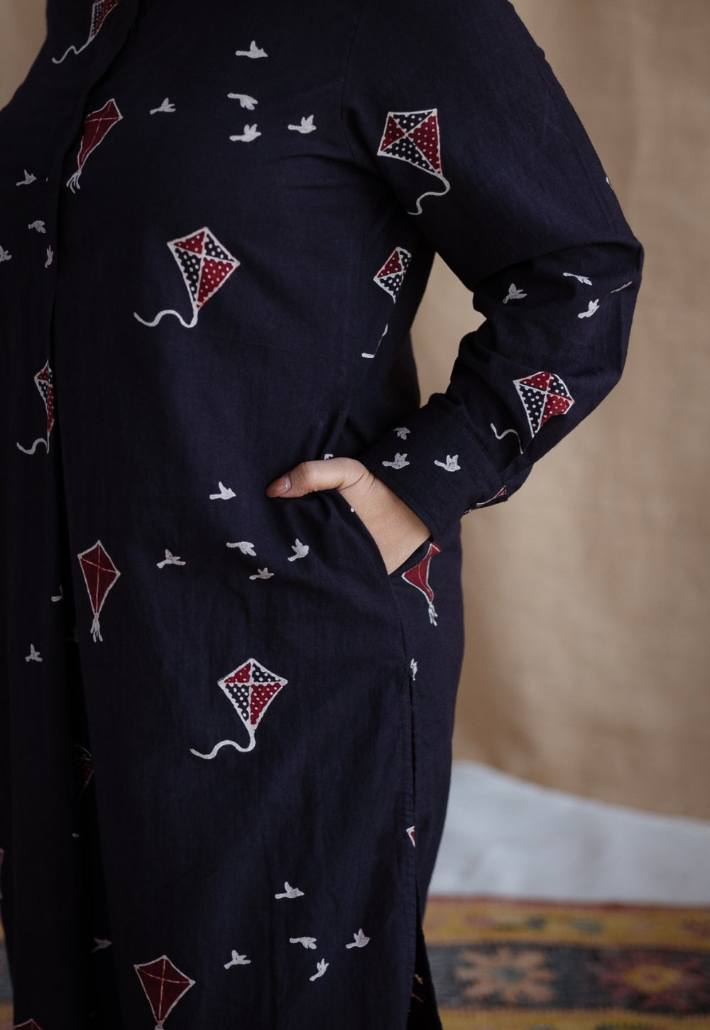 Amdavad Patang Ajrakh Cotton Kurta