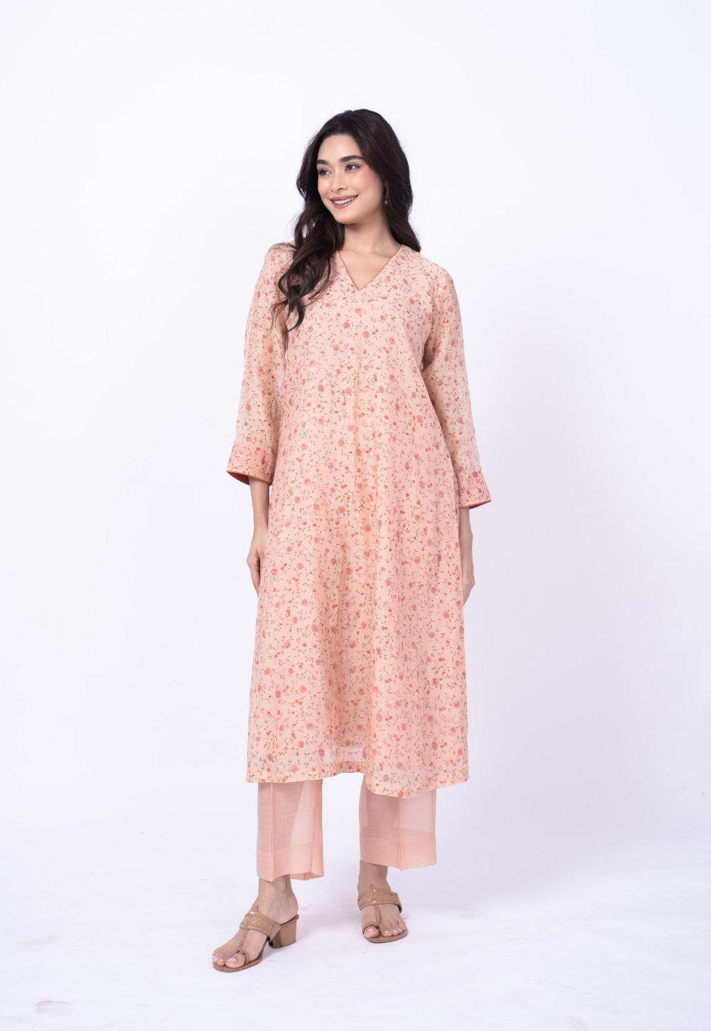 Rust Orange Solid Kota Doria Silk Dupatta