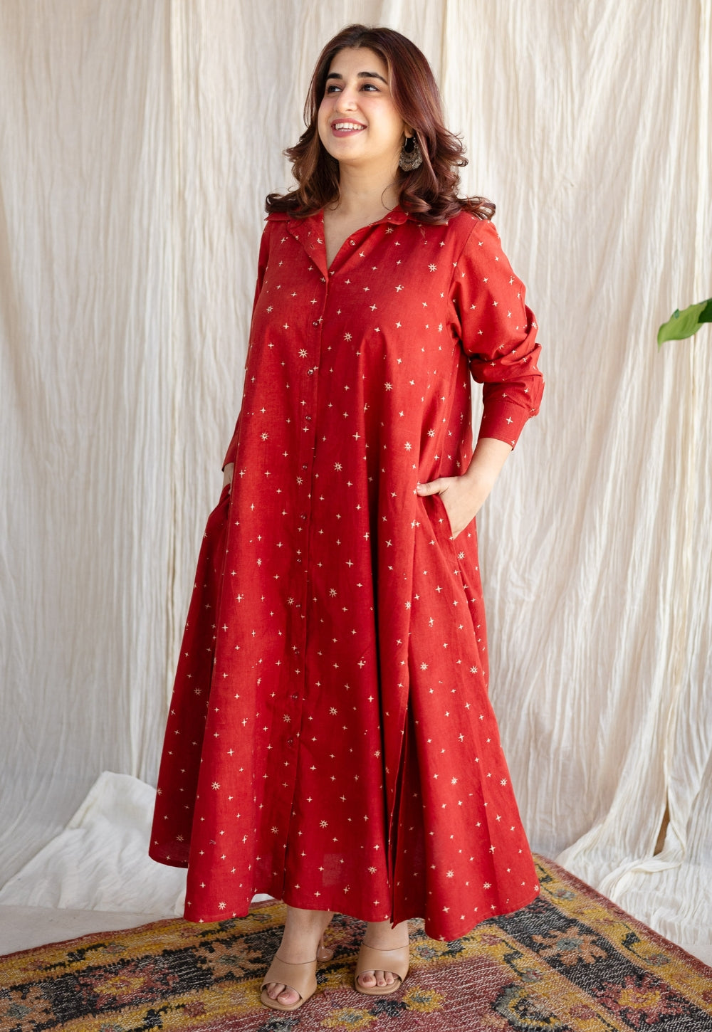 Inika Ajrakh Cotton Dress