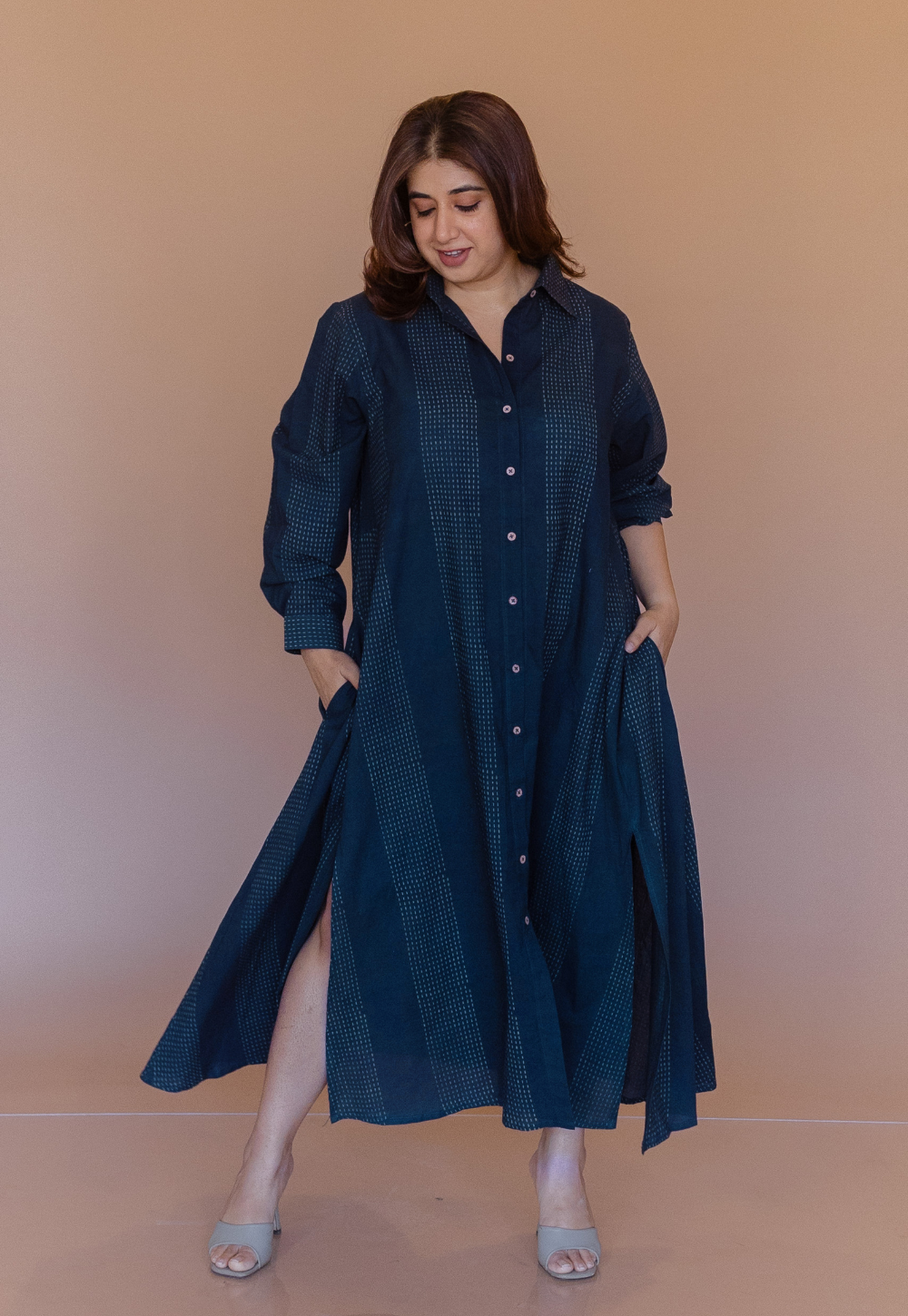 Trusha Dabu Cotton A Line Dress