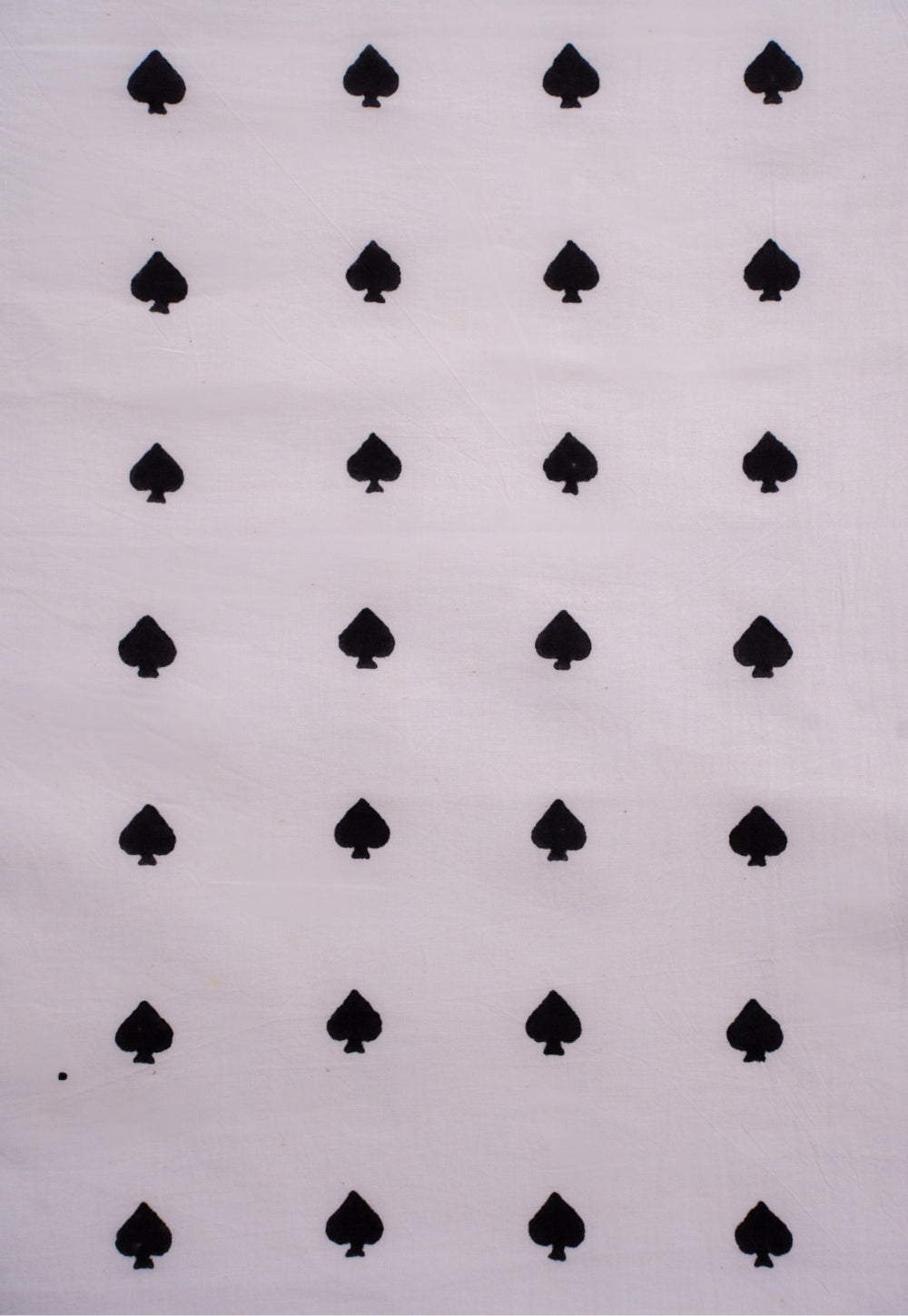 Black Small Shapes Pattern Dabu Handblock Printed Cotton Fabric