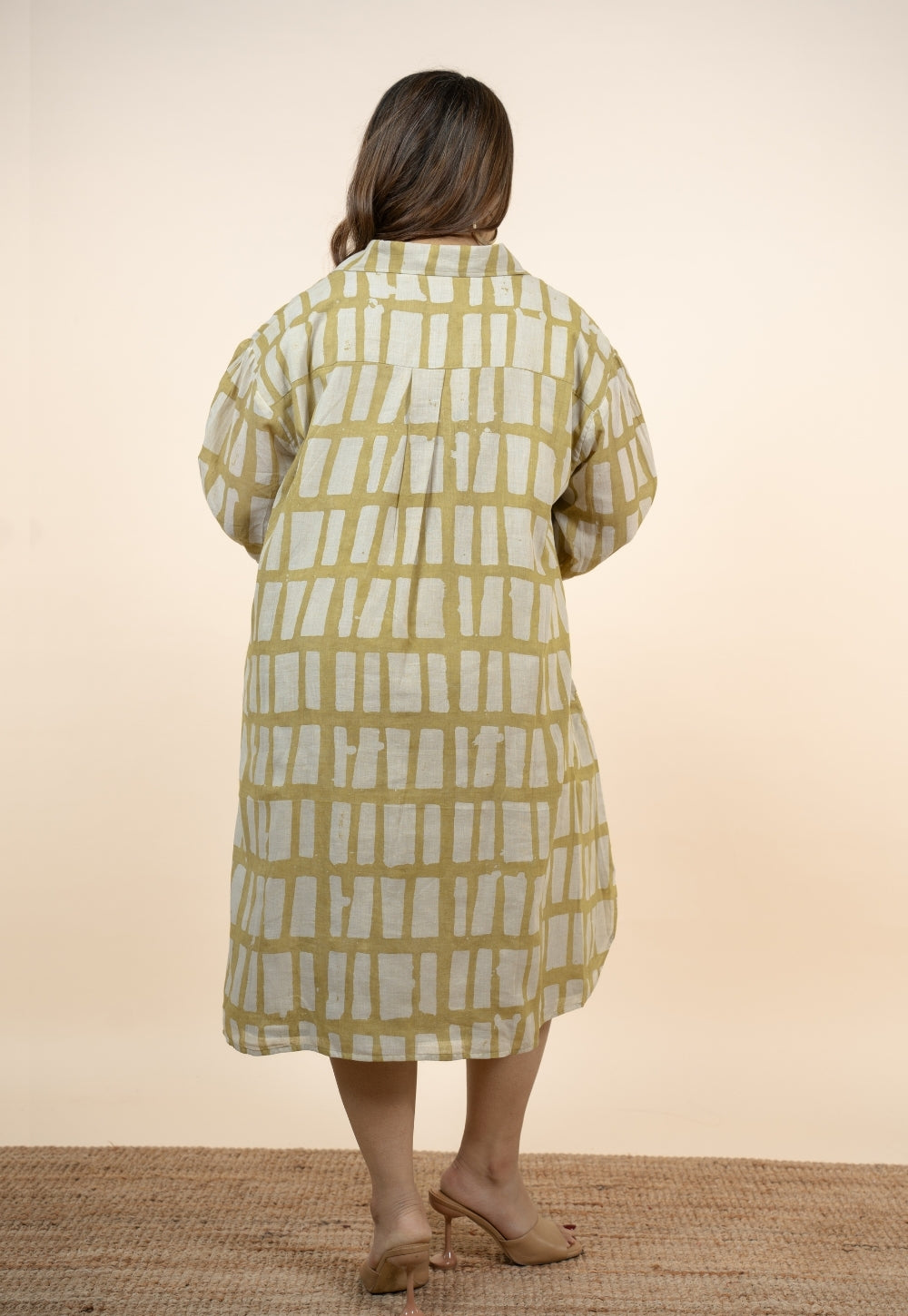 Aiman Green Batik MulMul A Line Dress